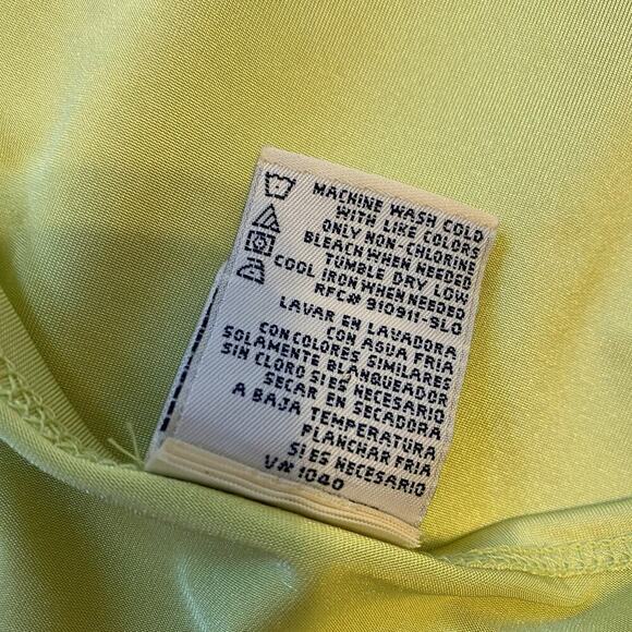 VTG Y2K 90s Faded Glory Green Lace Trim TankTop Sleeveless Fairy VNeck Women XL - Picture 4 of 9